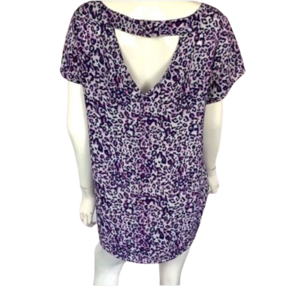 TORRID Plus Size Animal Print Cutout Back Short Sleeve Top 3X - Picture 13 of 16